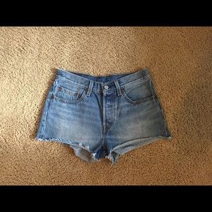 Levis 501 original button fly cutoff shorts